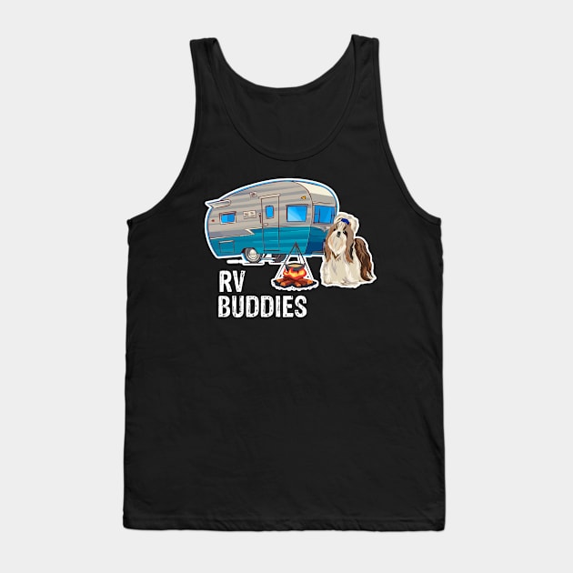 Shih Tzu Dog Rv Buddies Pet Lovers Funny Camping Camper Tank Top by franzaled